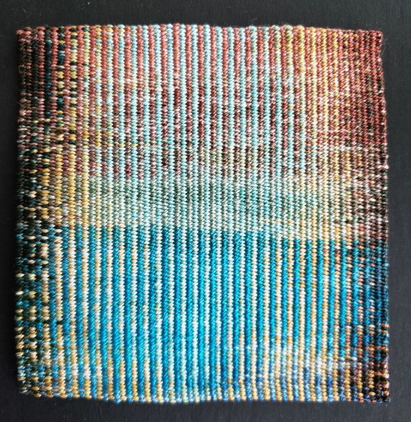 painted weft tapestry for web